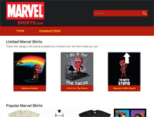 Tablet Screenshot of marvelshirts.com